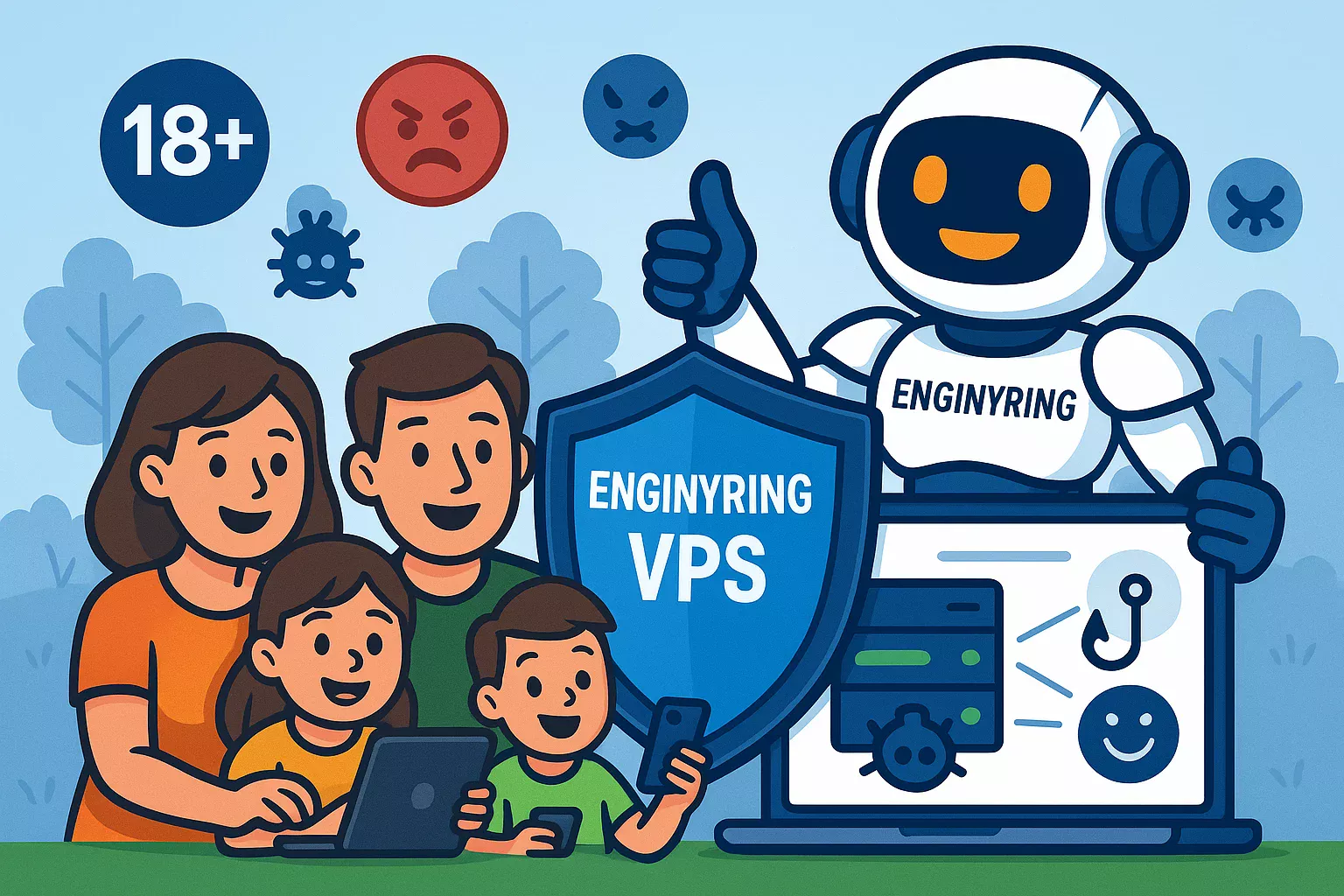 How to Protect Your Kids Online with a Simple VPS from ENGINYRING and Free Tools
